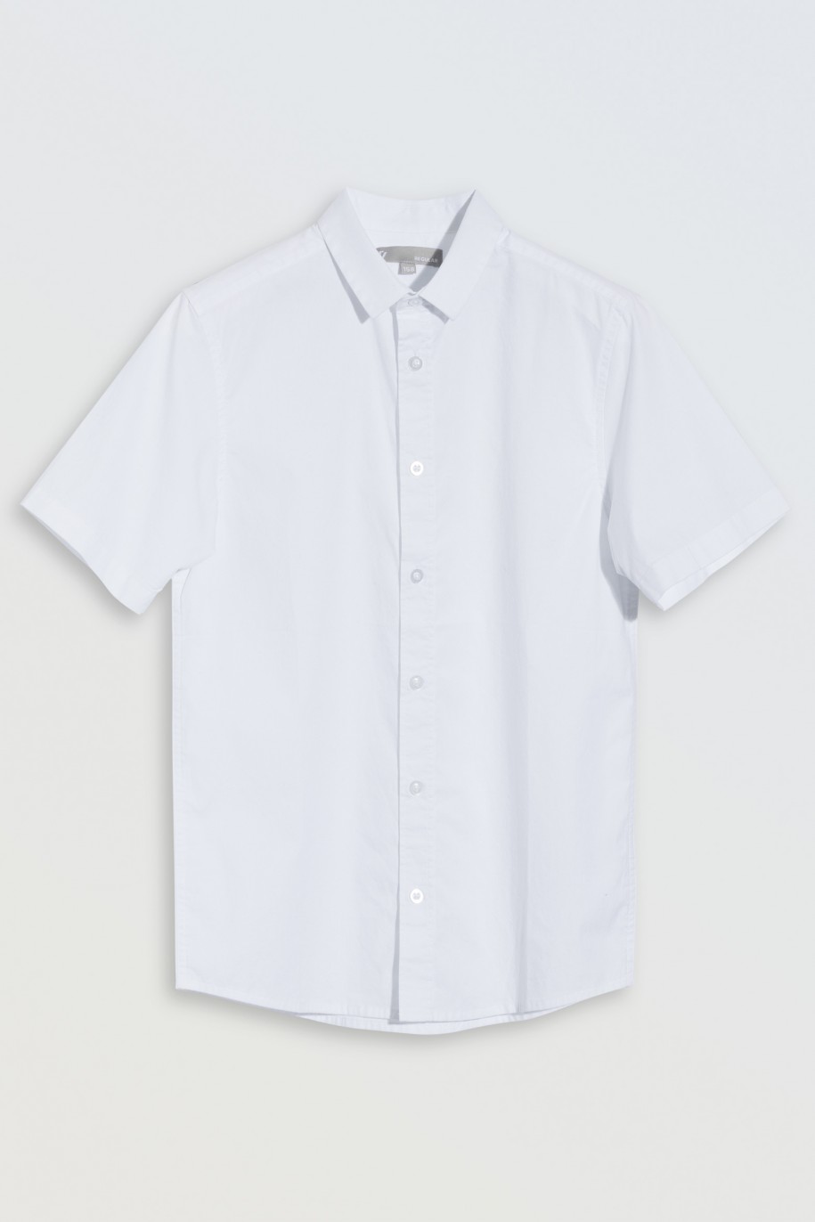 Biała koszula z krótkim rękawem - 46698