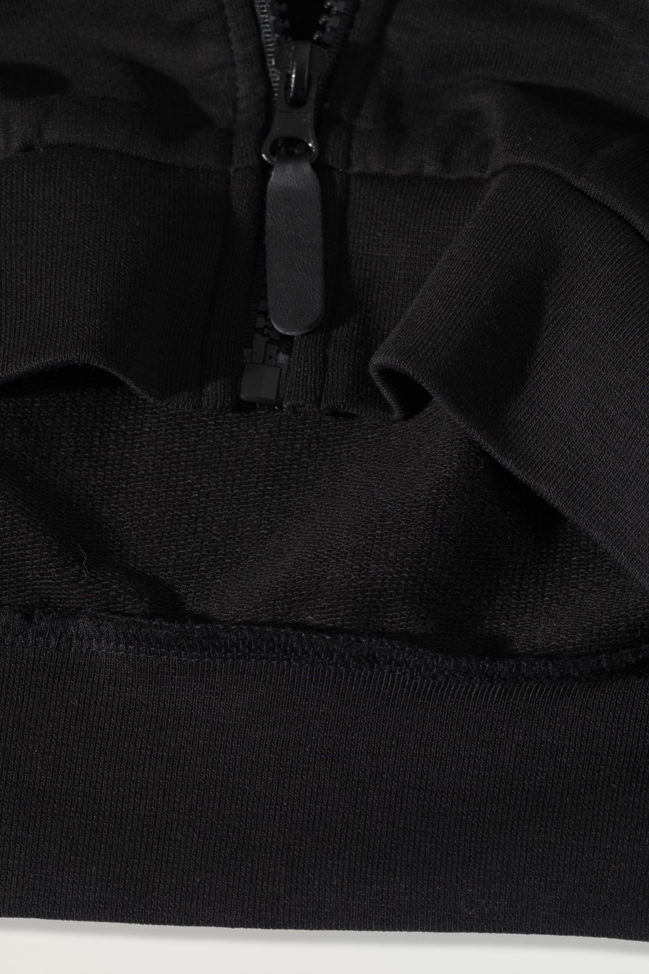 Czarna bluza dresowa zapinana na zamek - 46734