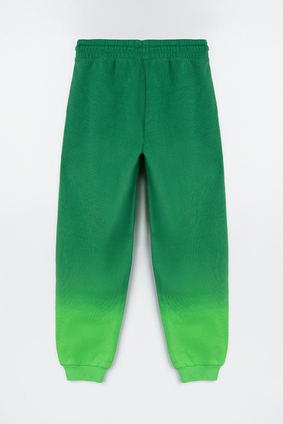 Gładkie spodnie dresowe z efektem ombre - 46962