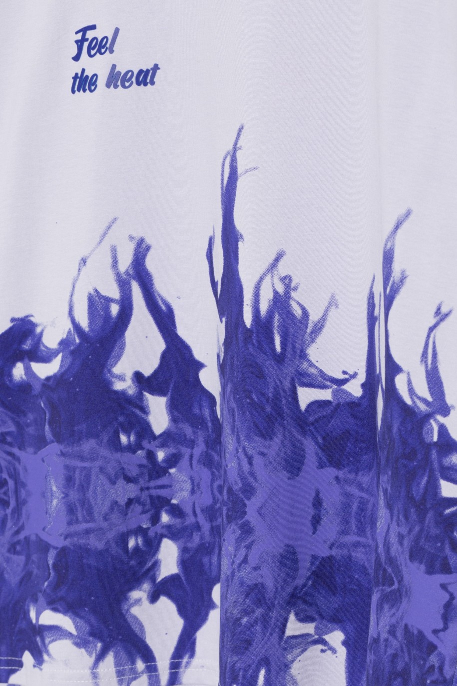T-shirt w odcieniach fioletu z nadrukiem - 47144