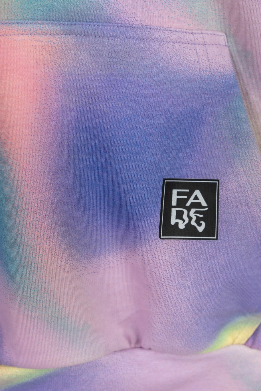 Kolorowa bluza z kapturem z efektem ombre na całości - 47462