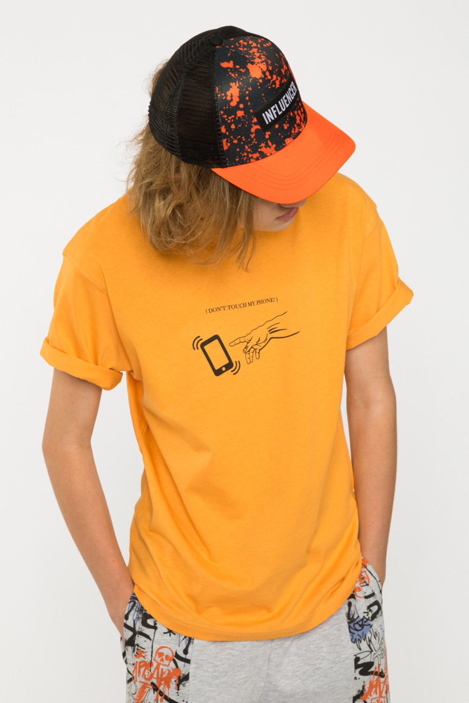 pomarańczowy t-shirt dla chłopaka reporter young