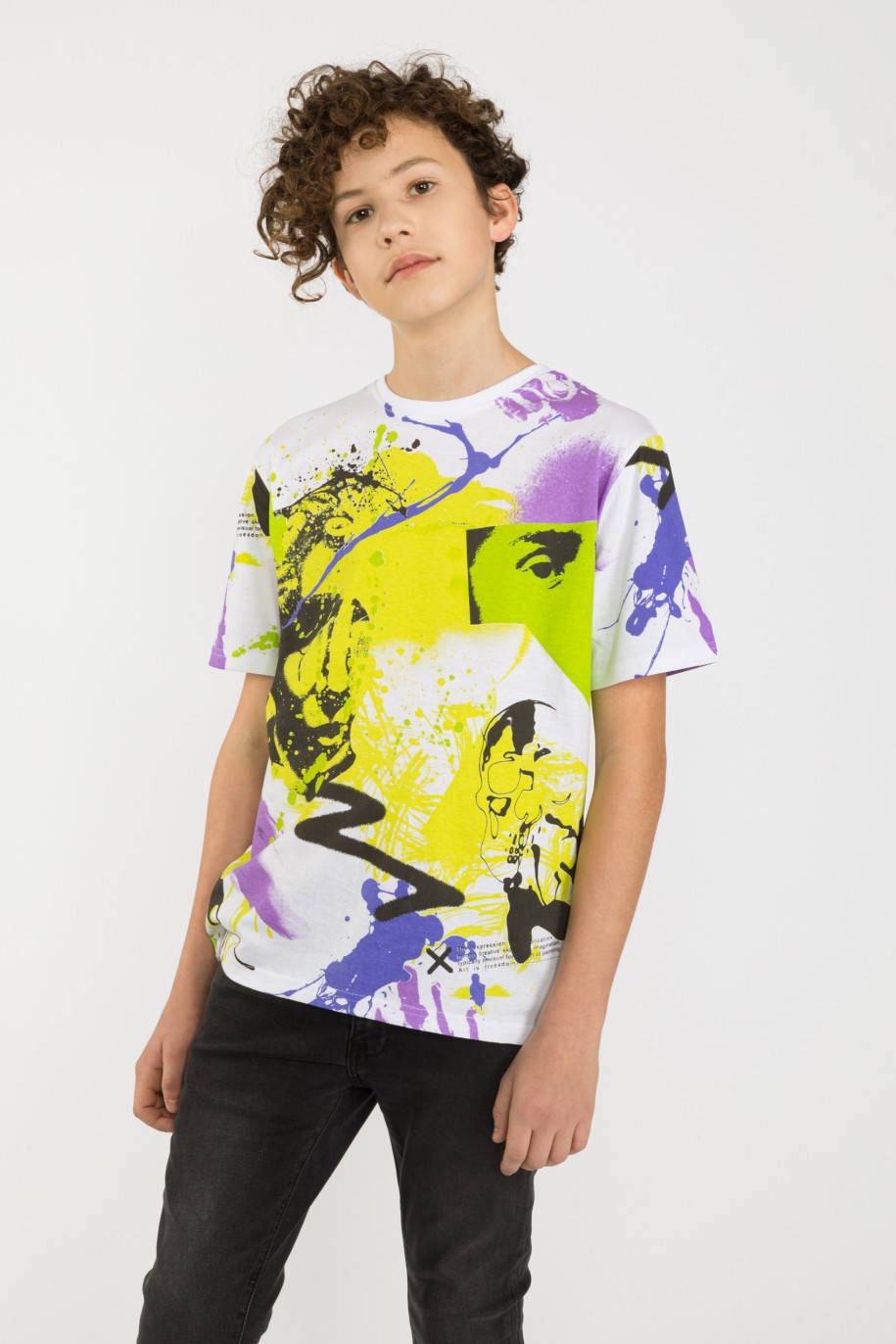 kolorowy t-shirt dla chłopaka art reporter young