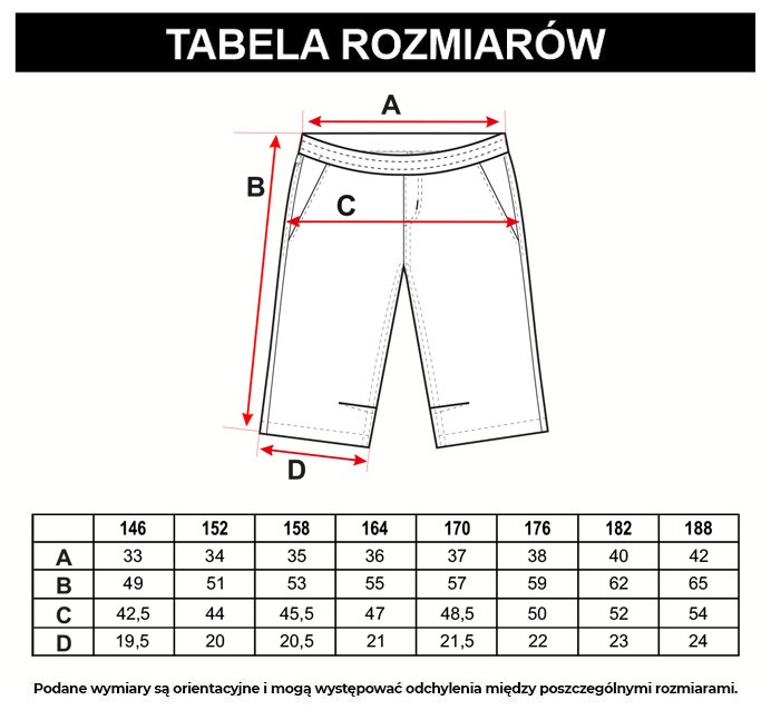 Tabela rozmiarów -  NEW PROMO Krótkie jeansowe spodenki z efektem plam farby