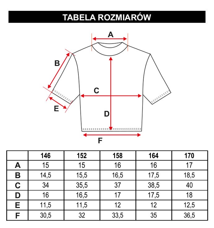 Tabela rozmiarów - Prążkowany T-shirt z półgolfem w paski