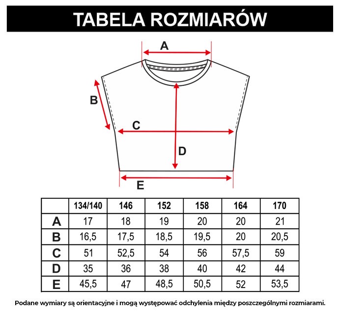 Tabela rozmiarów - Kremowy szeroki T-shirt z nadrukiem z surykatką