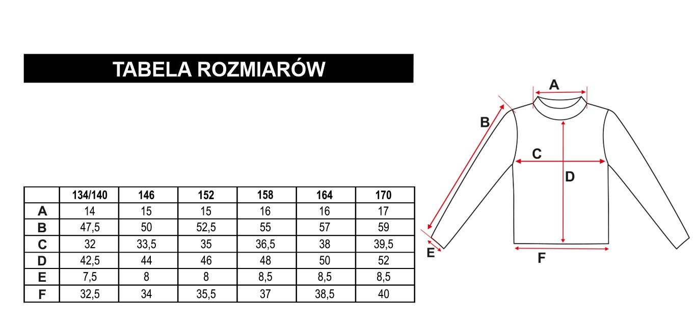Tabela rozmiarów - Kremowy prążkowany golf
