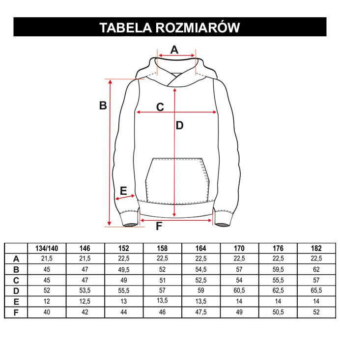 Tabela rozmiarów - Beżowa bluza dresowa z kapturem ANTIQUE