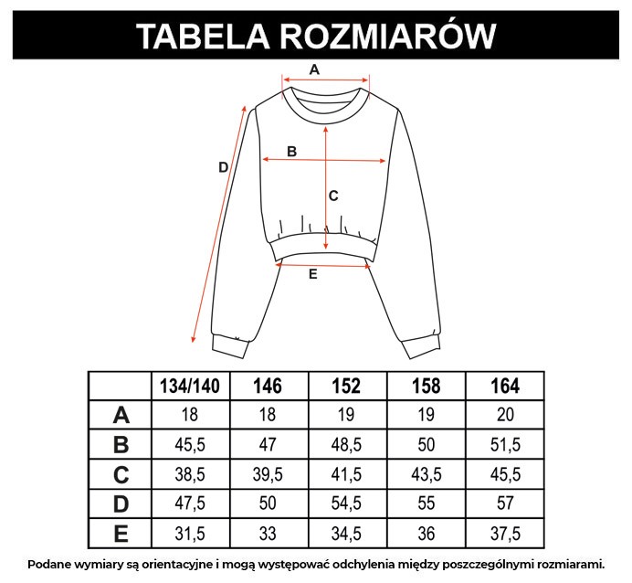 Tabela rozmiarów - Pistacjowa bluza dresowa z kapturem i nadrukiem