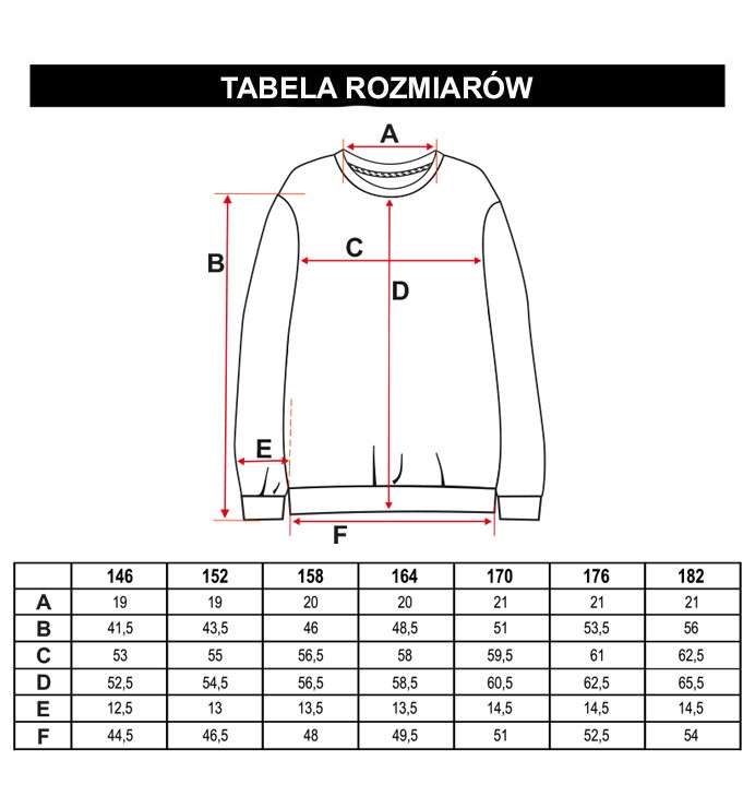 Tabela rozmiarów - Czarny sweter z rozdarciami