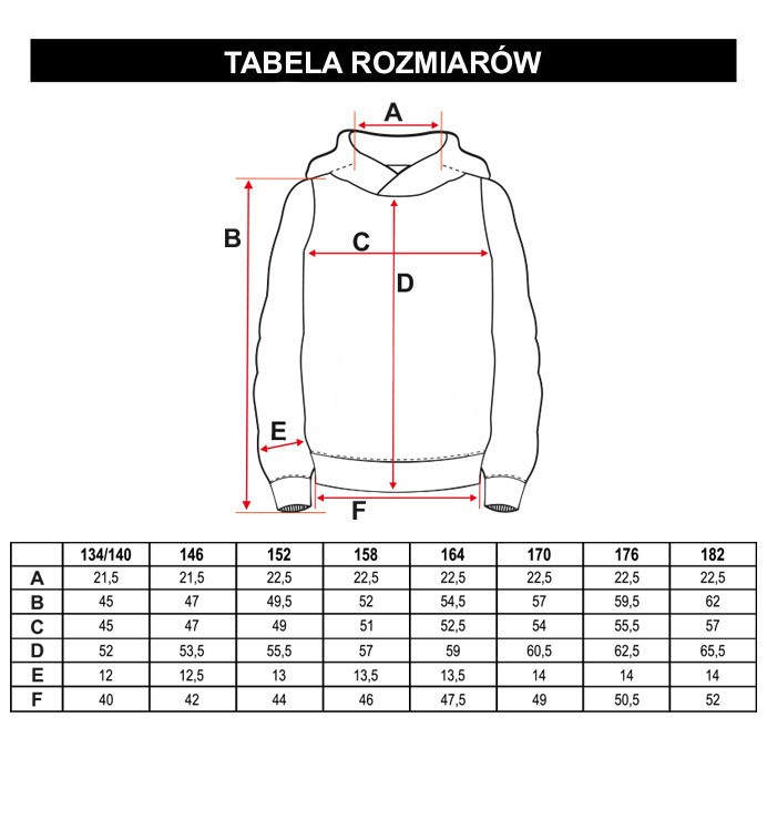 Tabela rozmiarów - Szara wzorzysta bluza dresowa ANTIQUE