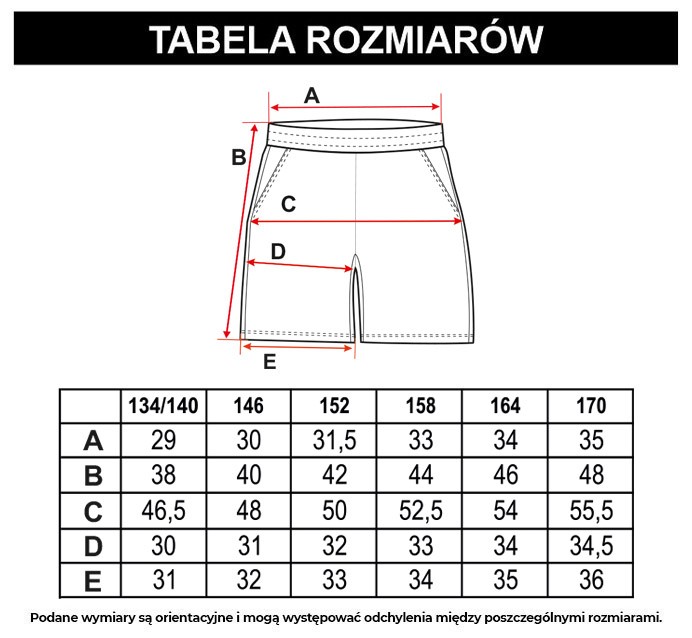 Tabela rozmiarów - Czarna ołówkowa spódniczka mini z rozcięciem