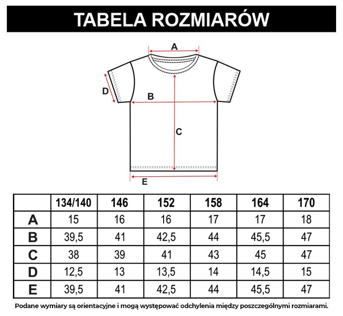 Tabela rozmiarów - Czarno-biały T-shirt z motywem szachownicy i nadrukiem graffiti
