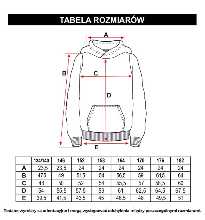 Tabela rozmiarów - 243-0551B-51-570-1