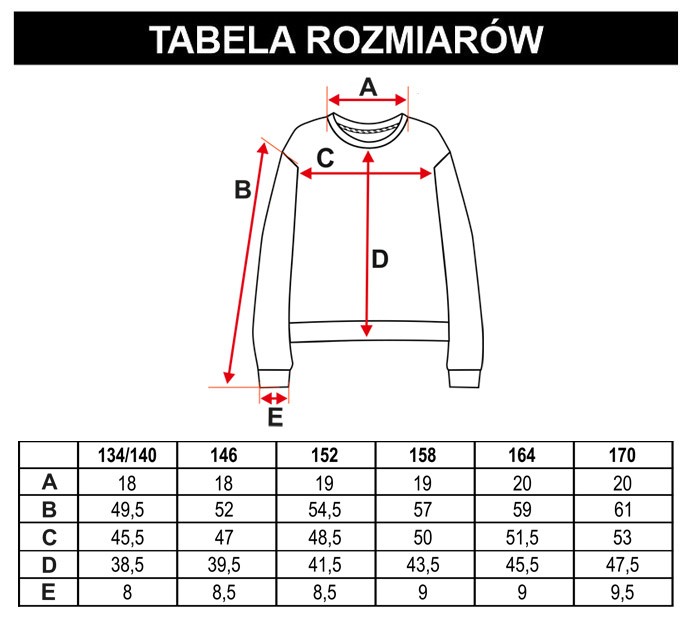 Tabela rozmiarów - Pistacjowa bluza dresowa z lampasami